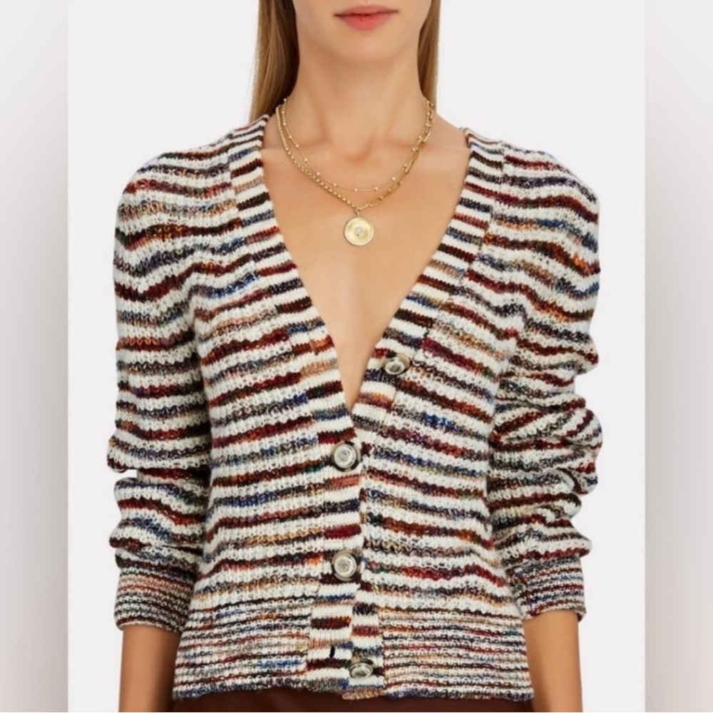 Veronica Beard Multicolor Striped Cardigan